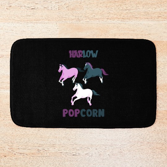 Harlow And Popcorn Merch Popcorn The Pony Bath Mats