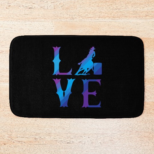 Love Barrel Racing Bath Mats
