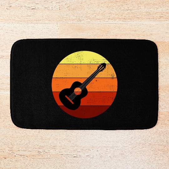 Acoustic Guitar Player Music Musician Guitarist Bath Mats