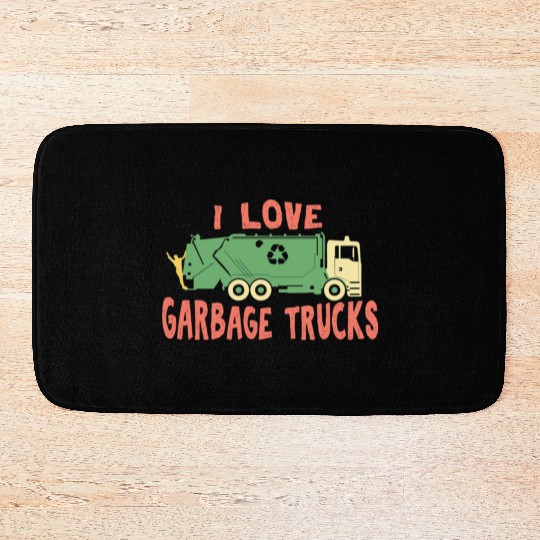 I love garbage trucks Bath Mats