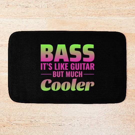 Bass Guitar Player Music Musician Bassist Funny Bath Mats