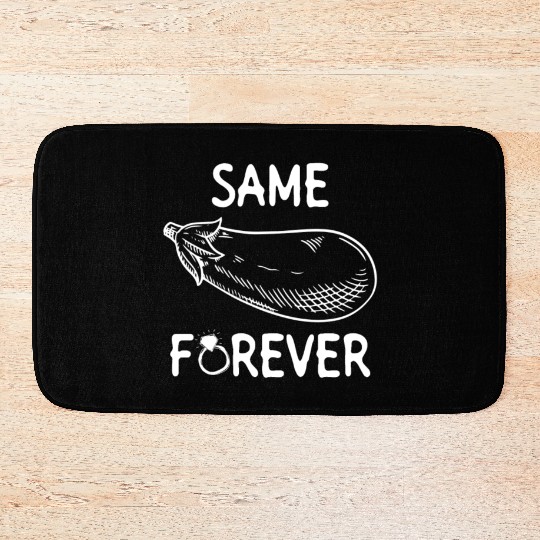 Same Eggplant Forever - Bride Bachelorette Party Bath Mats