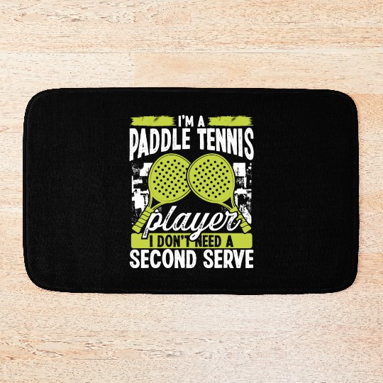 Paddle Tennis Player Match Second Serve Team Bath Mats