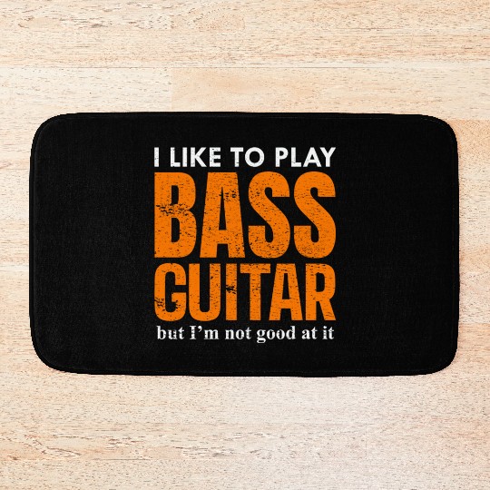 Bass Guitar Player Music Musician Bassist Funny Bath Mats