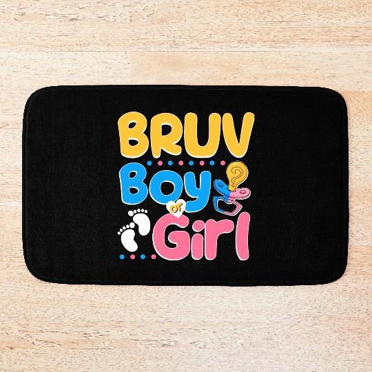 Pink or Blue Bruv Loves You Best Brother Ever Big Bath Mats