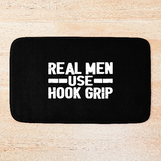 Real Men Use Hook Grip 3 Bath Mats
