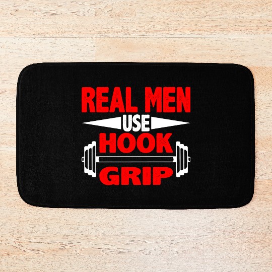 Real Men Use Hook Grip 2 Bath Mats