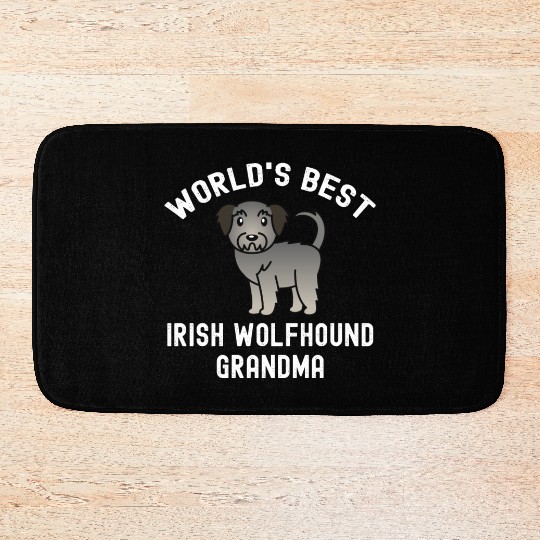 World's Best Irish Wolfhound Grandma Bath Mats
