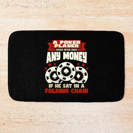 Poker Casino Poker Player Gambling Roulette Gift Bath Mats