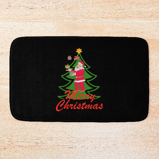 Santa xmas celebration Bath Mats