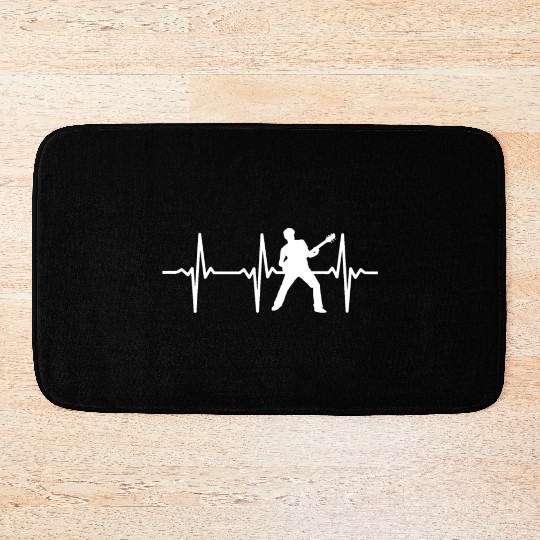 Guitar Heartbeat Guitar Musician Guitar Player Gui Bath Mats