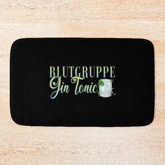 Blutgruppe Gin Tonic Cocktail Bartender Bath Mats