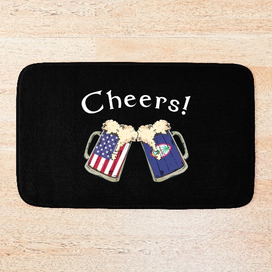 Guamanian American Grown Country Cheers Beer Drink Bath Mats