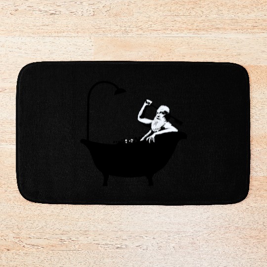 Banksy - Grandpa in the bathtub Bath Mats