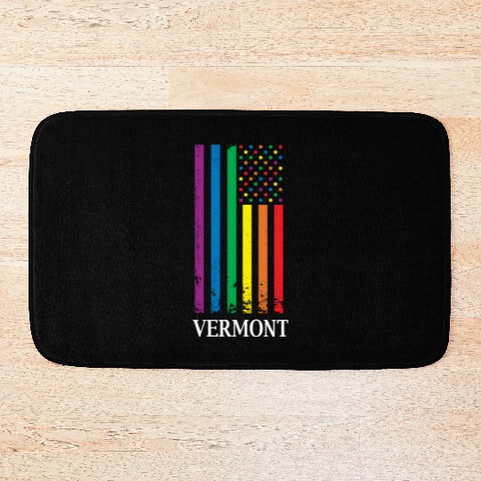 Vermont Pride Month Pride Flag LGBT Community LGBT Bath Mats