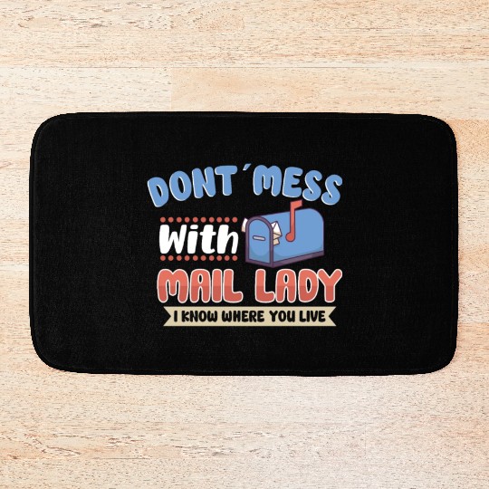 Postal Worker Mail Lady Mail Carrier Postal Bath Mats