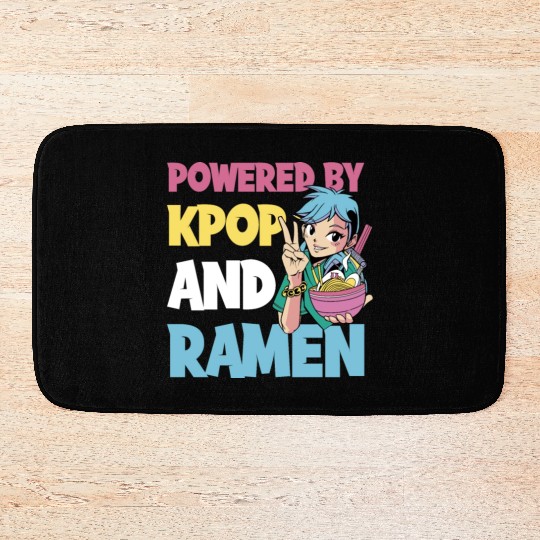 Kpop And Ramen Funny Kpop Gift Bath Mats