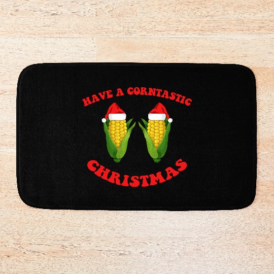 Have A Corntastic Christmas Bath Mats