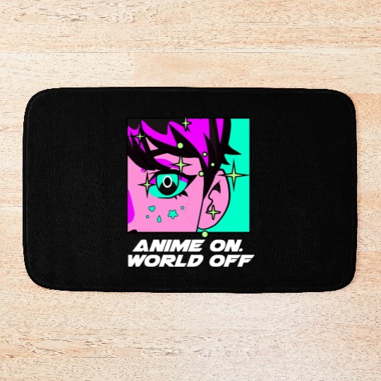 Anime On World Off Funny Japanese Humor Japan Anim Bath Mats