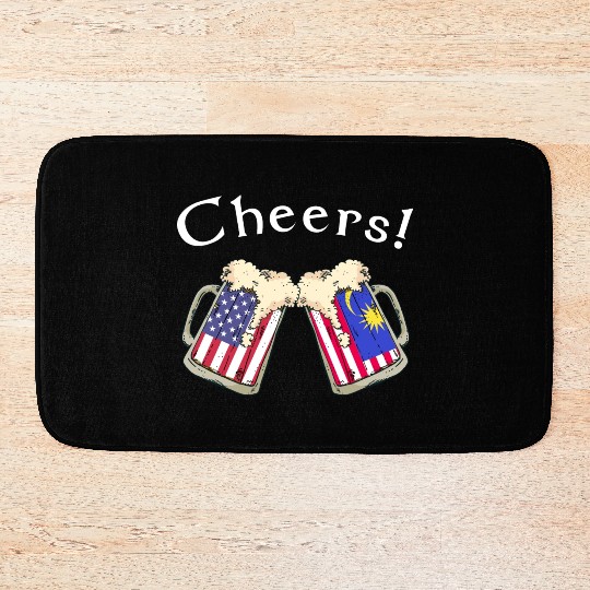 Malaysian American Grown Country Cheers Beer Drink Bath Mats