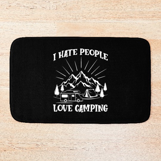 I Hate People Love Camping Bath Mats
