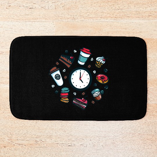 coffee, corgi drawing, buy corgi drawing, purchase Bath Mats