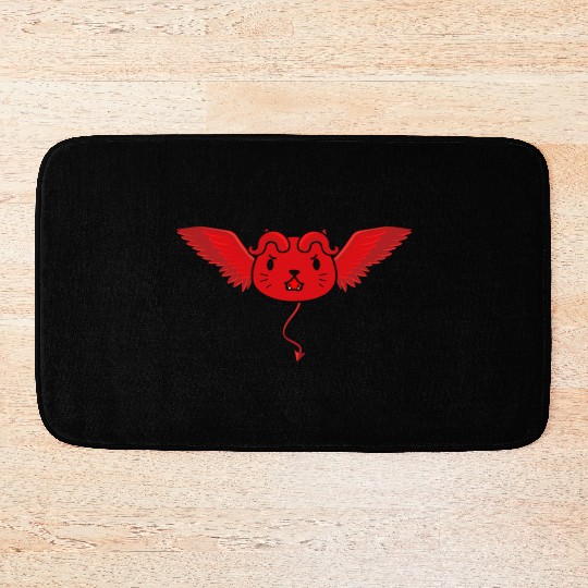Cute devil cat Bath Mats