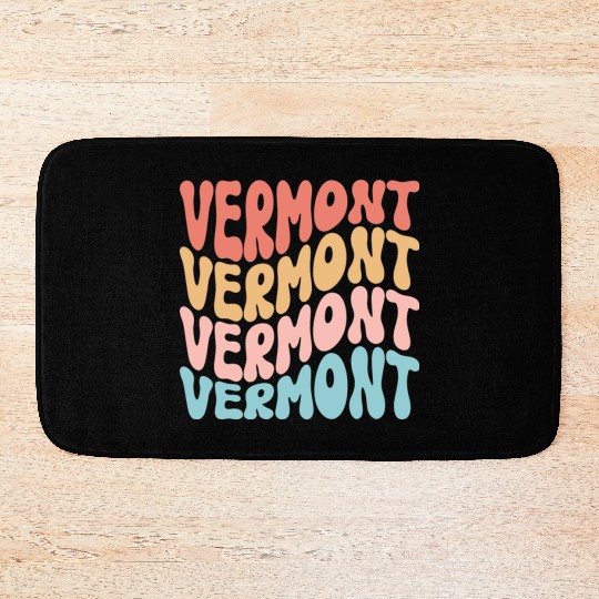 Retro Vermont Use State Bath Mats
