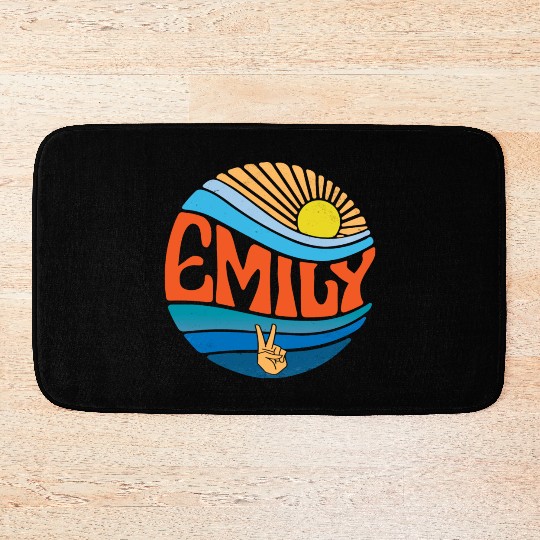 Emily Bath Mats Vintage Sunset Emily Groovy Tie Dye