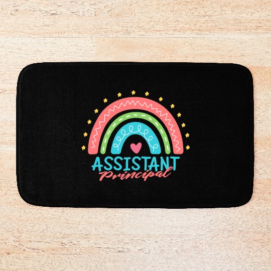 Assistant Principal Back School Teacher Principal Bath Mats