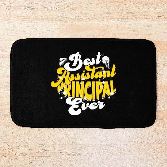 Assistant Principal Back School Teacher Principal Bath Mats