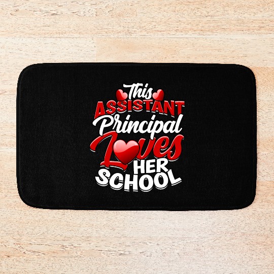 Assistant Principal Back School Teacher Principal Bath Mats