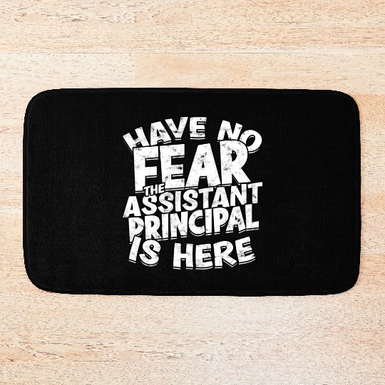 Assistant Principal Back School Teacher Principal Bath Mats