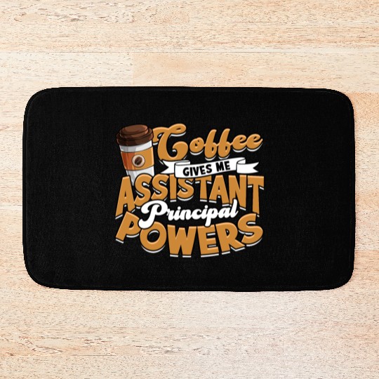 Assistant Principal Back School Teacher Principal Bath Mats