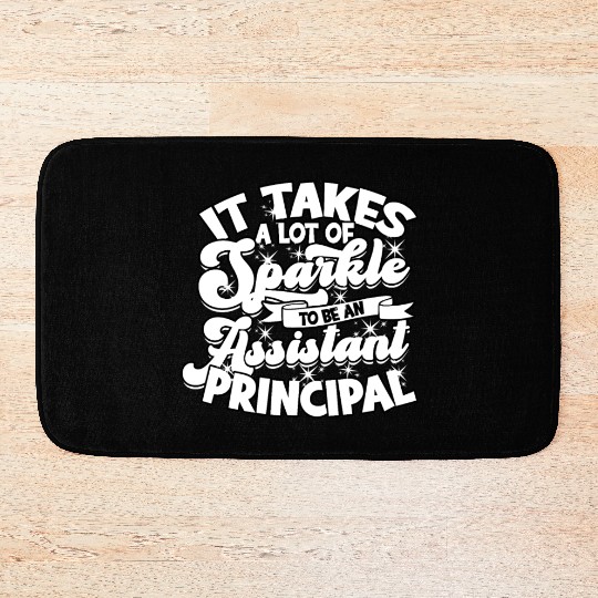 Assistant Principal Back School Teacher Principal Bath Mats