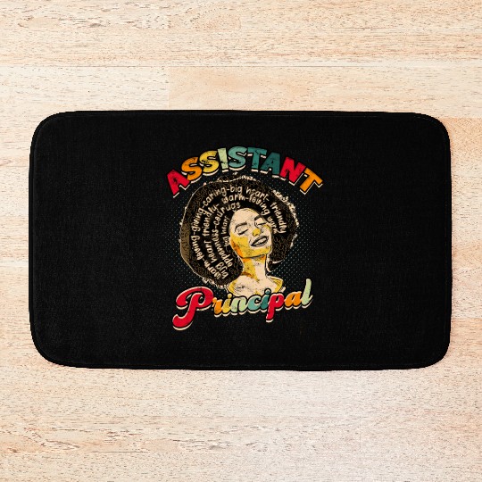 Assistant Principal Back School Teacher Principal Bath Mats