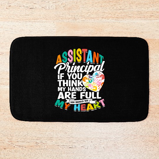 Assistant Principal Back School Teacher Principal Bath Mats