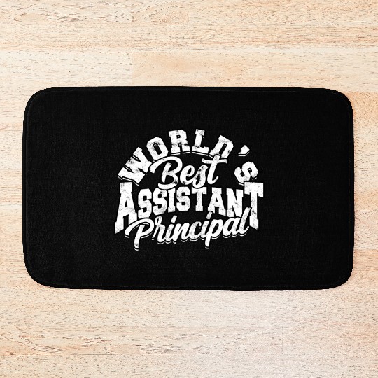 Assistant Principal Back School Teacher Principal Bath Mats