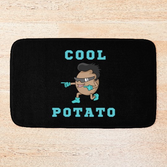 Cool Potato Guy With funny Design Bath Mats