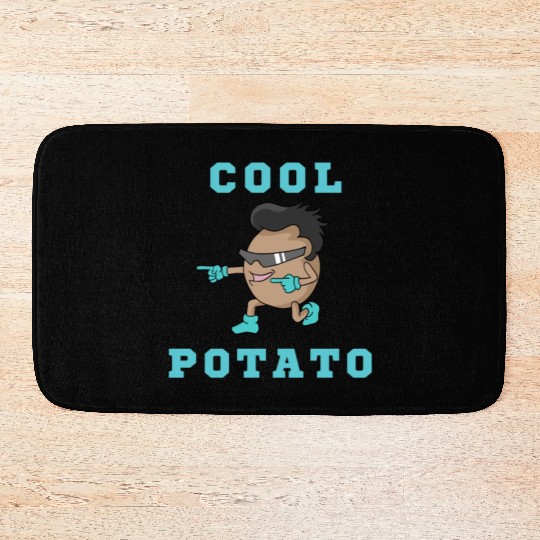 Cool Potato Guy With funny Design Bath Mats