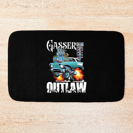 Gasser Outlaw Class Vintage Drag Racing Race Car Bath Mats