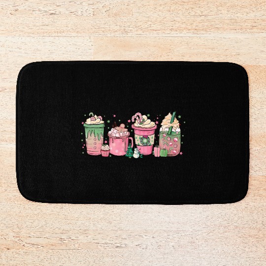 Hot Chocolate Cup Peppermint Mocha Bath Mats