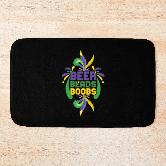 Festival Parade Beer Beads Bling Mardi Gras 2023 Bath Mats