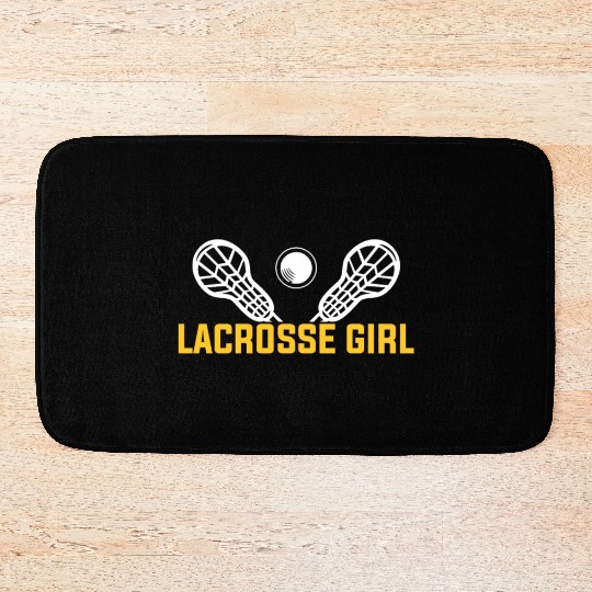Lacrosse Girl LAX Player Athlete #lax Bath Mats