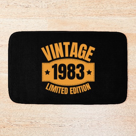 40 Years Vintage 1983 Retro 40th Birthday Bath Mats