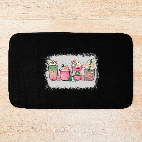 Hot Chocolate Cup Peppermint Mocha Bath Mats