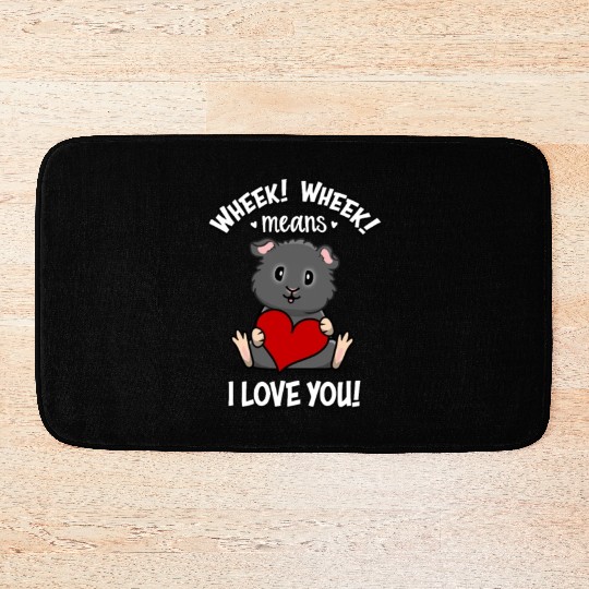 Black Guinea Pig Bath Mats