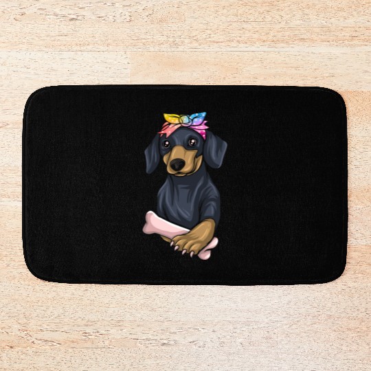 Dachshund Gift Dixie Wiener Doxie Dackel Bath Mats