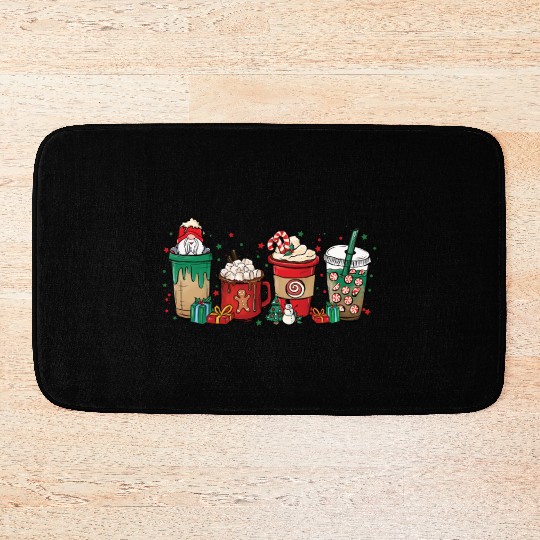 Christmas Chocolate Cup Bath Mats