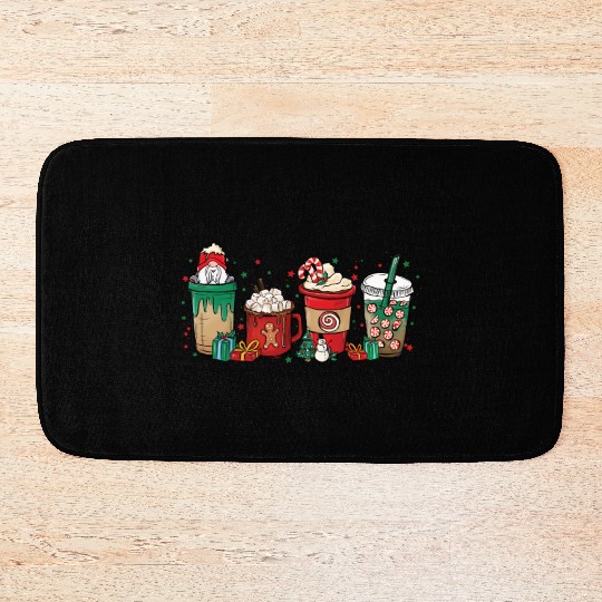 Christmas Chocolate Cup Bath Mats